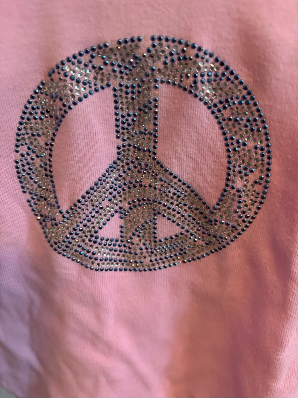 Bebe A Go Go Pink Peace Sign Long-Sleeve Baby Top